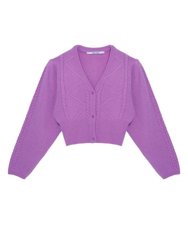 PUFF PEARL CARDIGAN PINK MBBFNT00713