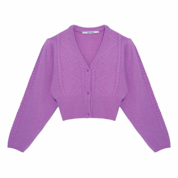 PUFF PEARL CARDIGAN PINK MBBFNT00713