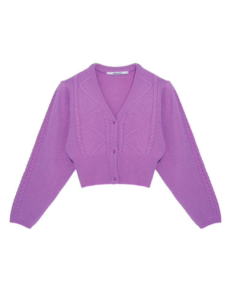 PUFF PEARL CARDIGAN PINK MBBFNT00713