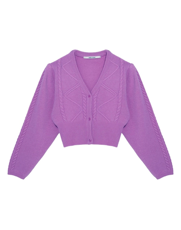 PUFF PEARL CARDIGAN PINK MBBFNT00713