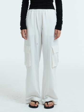 Recycle cargo pants / White