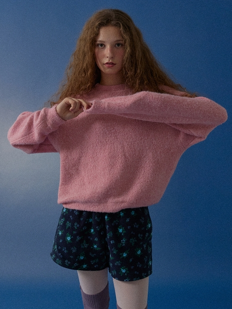 Soft wool knit mtm / Pink