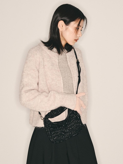 AR_Pleated soft leather tote bag