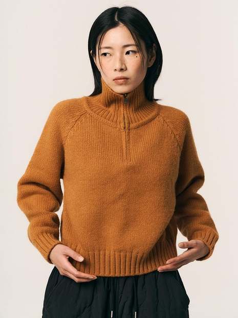 AR_Half zipper sweater_ORANGE