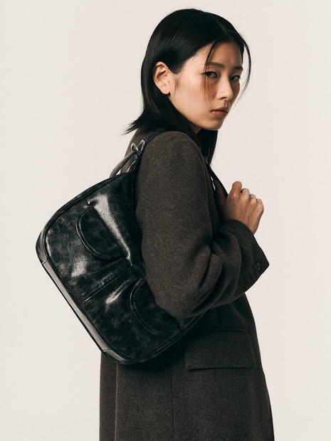 AR_Double pocket biker tote bag