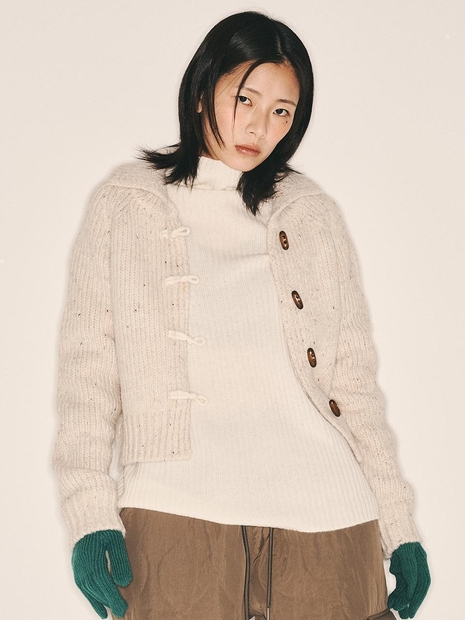 AR_Horn button wool cardigan_2color