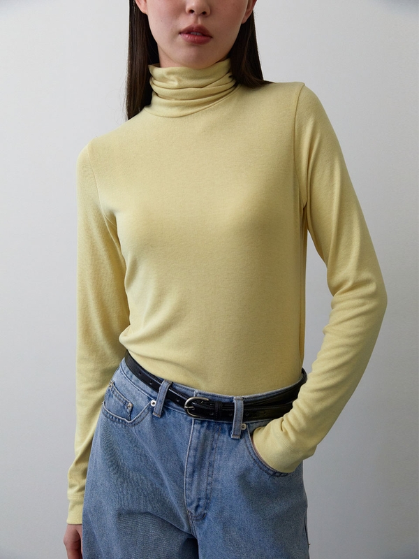 [7차 11월 25일 예약배송] Classic Turtle neck T-shirts (Lemon)