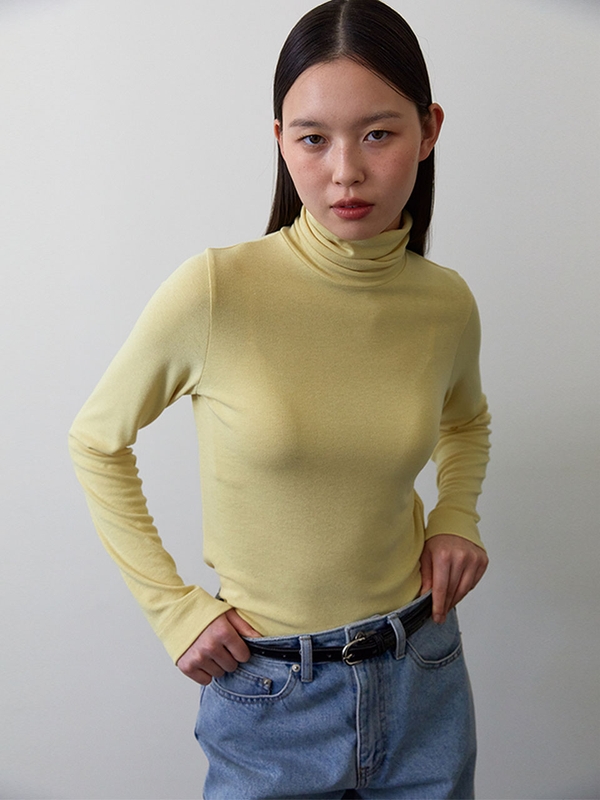 [7차 11월 25일 예약배송] Classic Turtle neck T-shirts (Lemon)