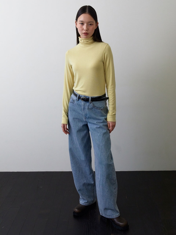 [7차 11월 25일 예약배송] Classic Turtle neck T-shirts (Lemon)