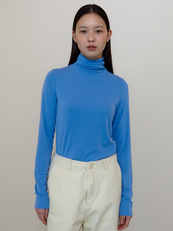 [4차] Classic Turtle neck T-shirts (Sky blue)