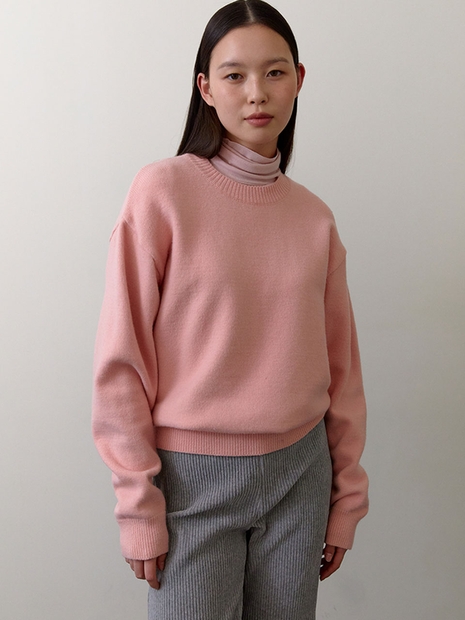 Classic Crewneck knit (Light pink)