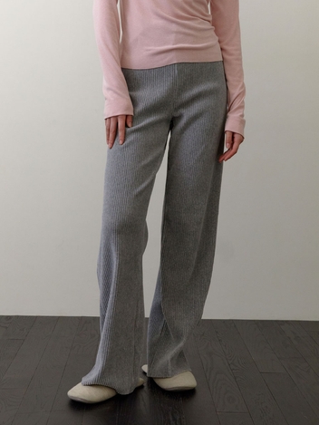 Big corduroy banding pants (Melange grey)