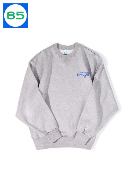 85 HEAVY FLEECE PULLOVER CREWNECK SWEATSHIRT-MALANGE GREY 