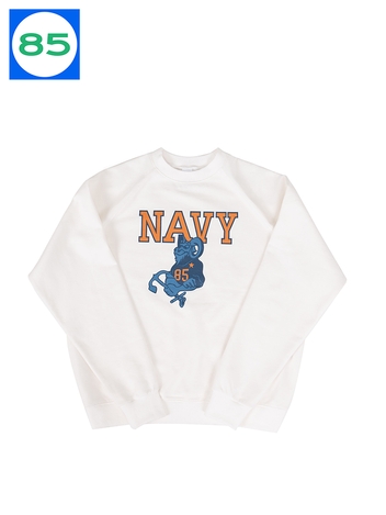 85 RAGLAN SWEATSHIRT(GOAT) - WHITE