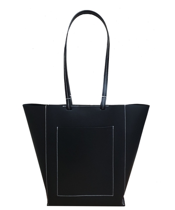 Leather Shopper Bag / Black