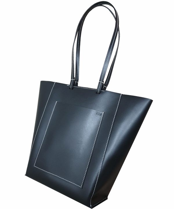 Leather Shopper Bag / Black