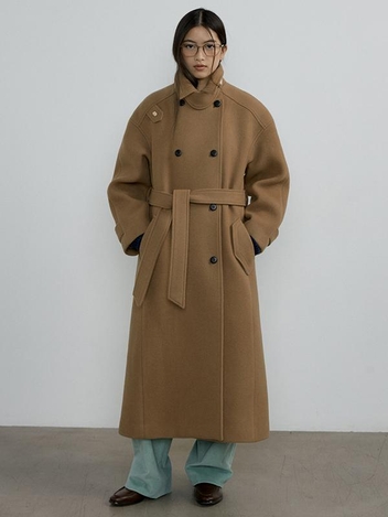 Double kooning coat Camel