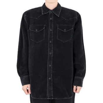 디몬트 23 F/W 아크네스튜디오 남성 코듀로이 버튼업 셔츠(블랙) BB0463 900