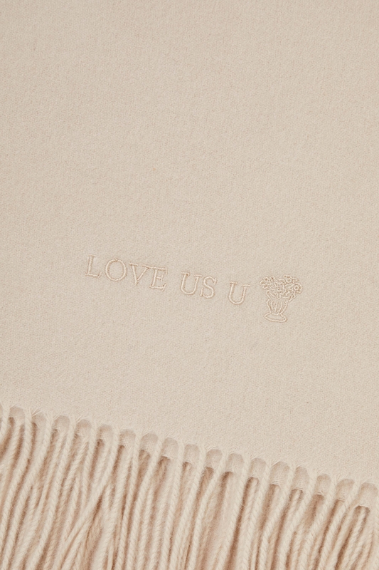 LOVE US U Ramswool Muffler (Cream Ivory)