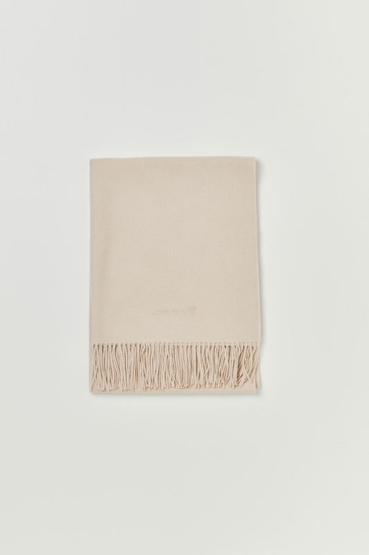 LOVE US U Ramswool Muffler (Cream Ivory)