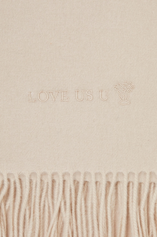 LOVE US U Ramswool Muffler (Cream Ivory)