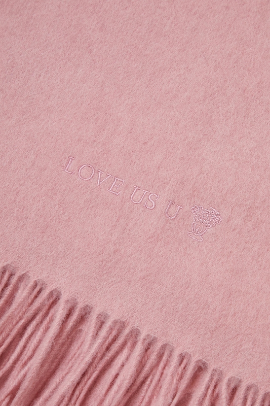 LOVE US U Ramswool Muffler (Pink)