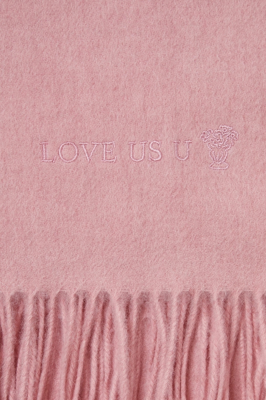 LOVE US U Ramswool Muffler (Pink)