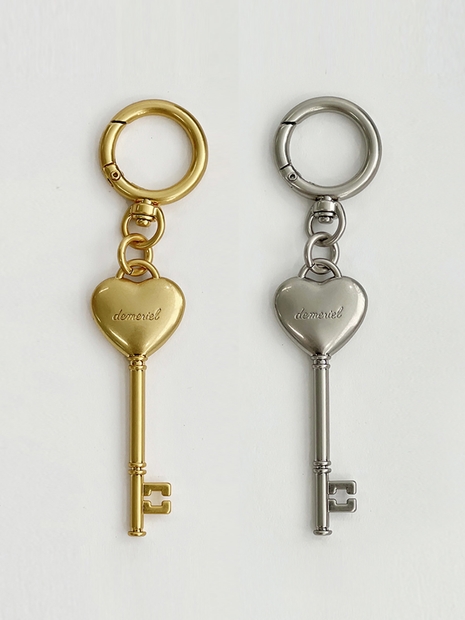 Volume Heart Key Charm_2Colors