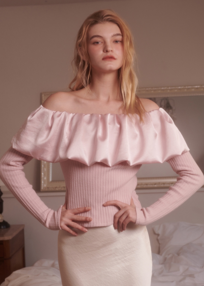 Gigi Off-shoulder Top [Pink]