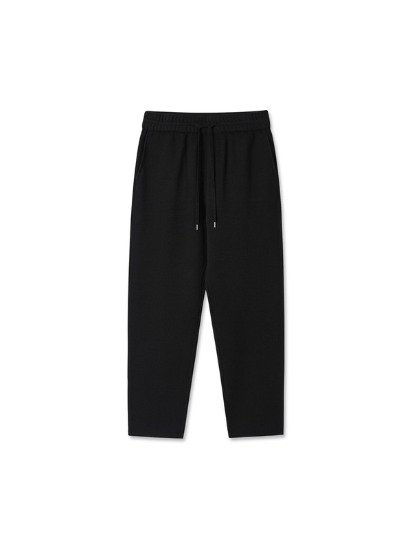 Merinowool Milano Knit Pants_Black