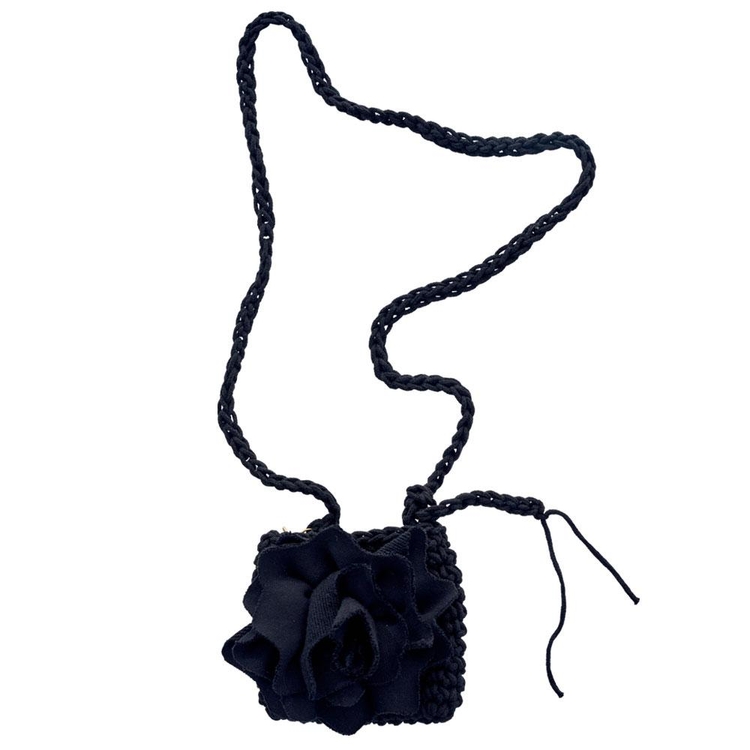 Handmade Flower Bag_[Black]