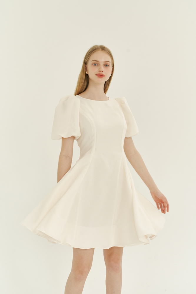 Roman Fairy Puff Dress / Ivory(3color)