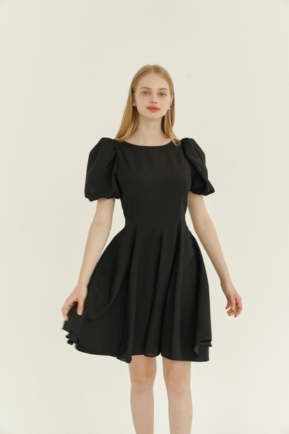 Roman Fairy Puff Dress / Black(3color)