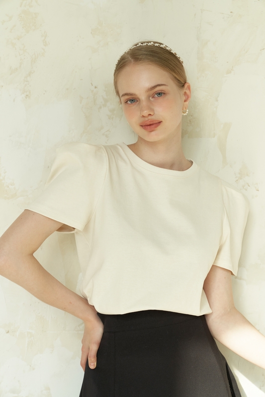 Roman Puff T-Shirt / Cream(4color)