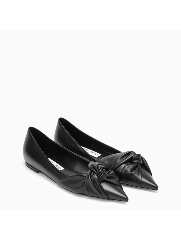 지미추 Jimmy Choo Hedera Flat black leather ballerina HEDERAFLATNAP