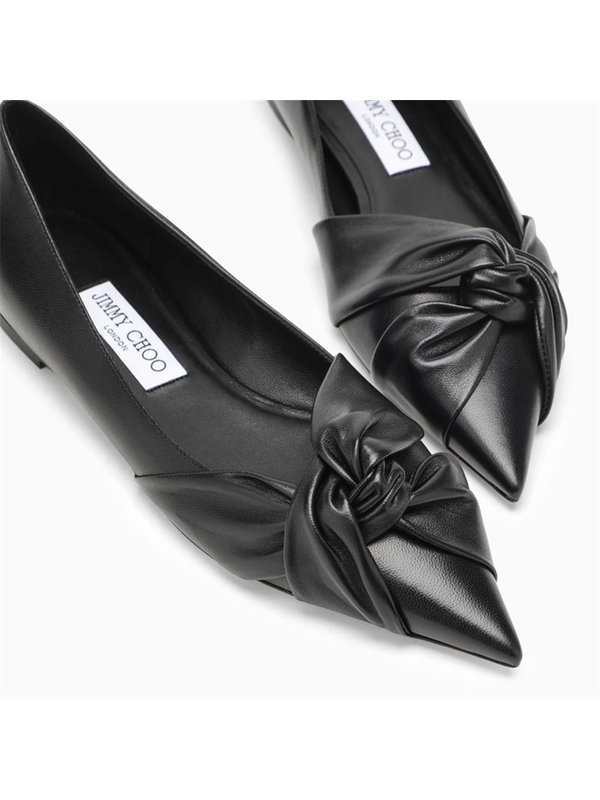 지미추 Jimmy Choo Hedera Flat black leather ballerina HEDERAFLATNAP