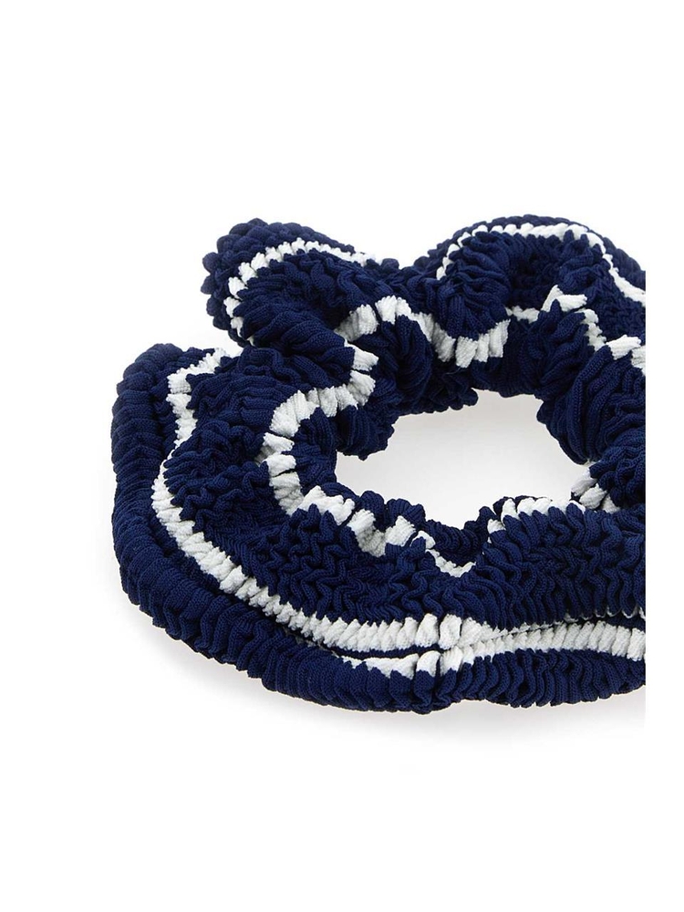 훈자 G HUNZA G CAPPELLI E FASCE PER CAPELLI SCRUNCHIE NAVYWHITE