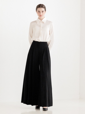 [주문제작] Pleats Slacks [BLACK]