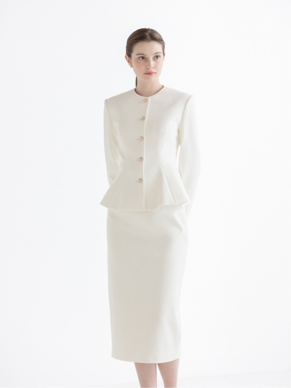 [주문제작] Basic Slim Skirt [IVORY]