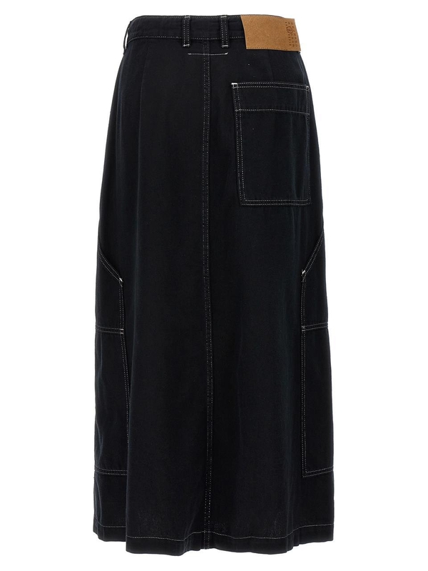 MM6 메종 마르지엘라 Lurex stitching midi denim skirt S62MI0015M30002900