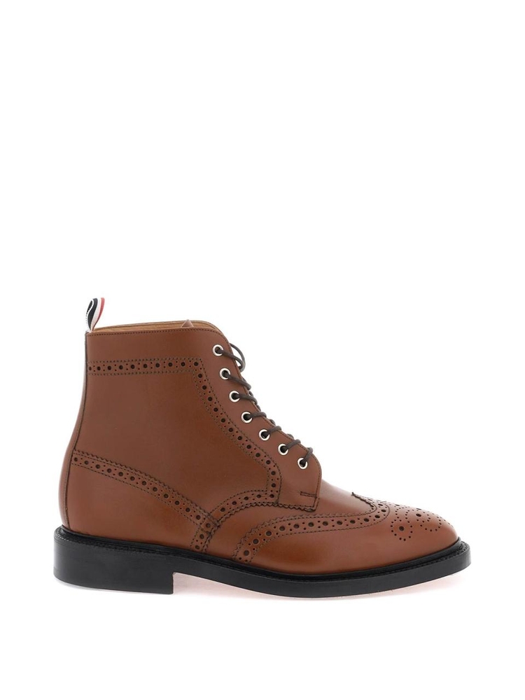 톰 브라운 Thom browne wingtip ankle boots with brogue details MFB204AL0063