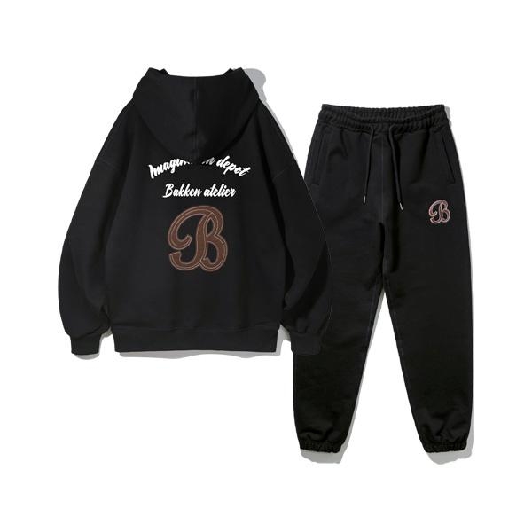 [SET] 바켄 B Symbol 스웨트 셋업_블랙