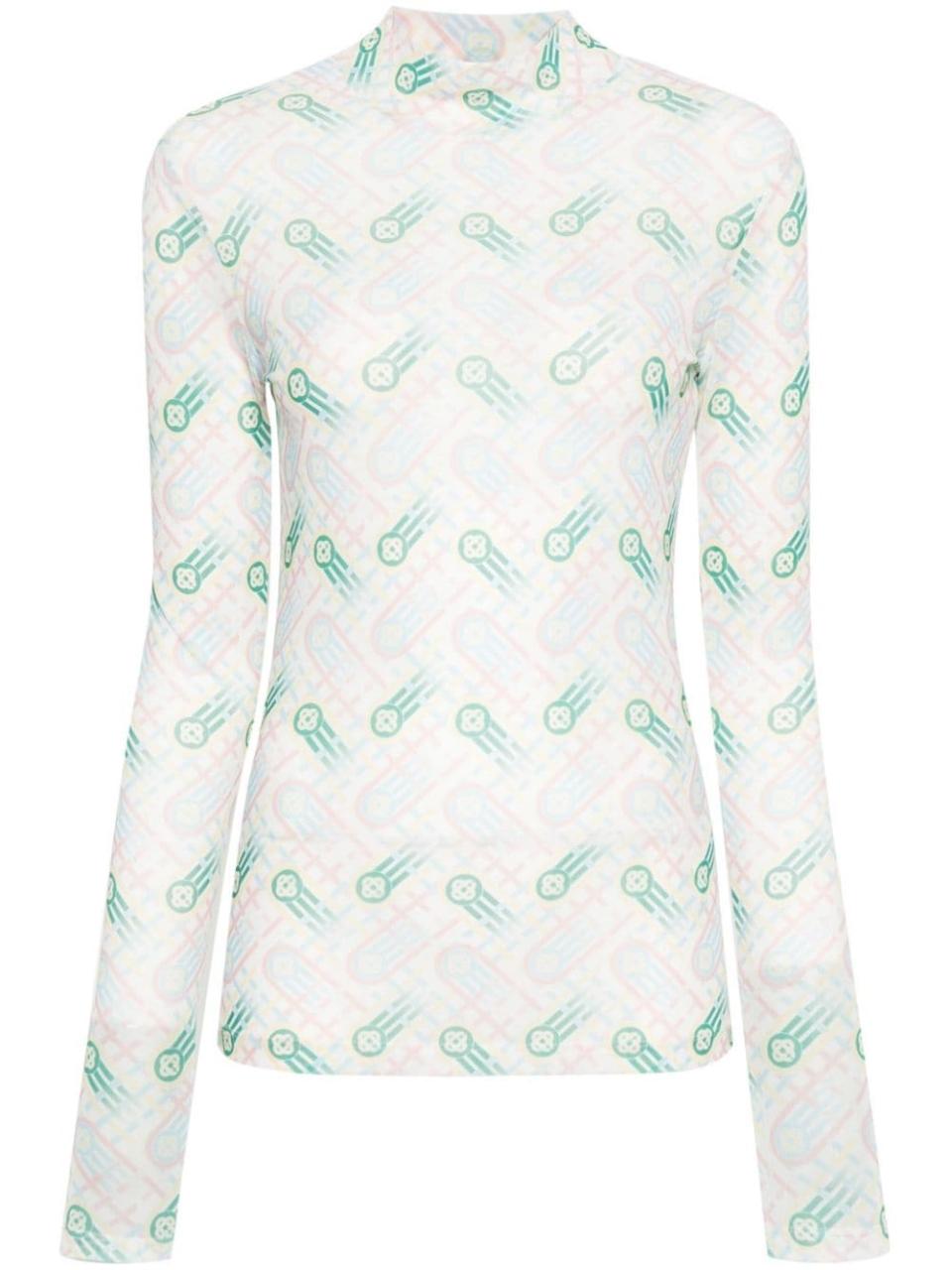 CASABLANCA | 카사블랑카 Casablanca Top White WPS24JTP02802PASTELPINGPONGMONOGRAM 카사블랑카 Casablanca Top White... 