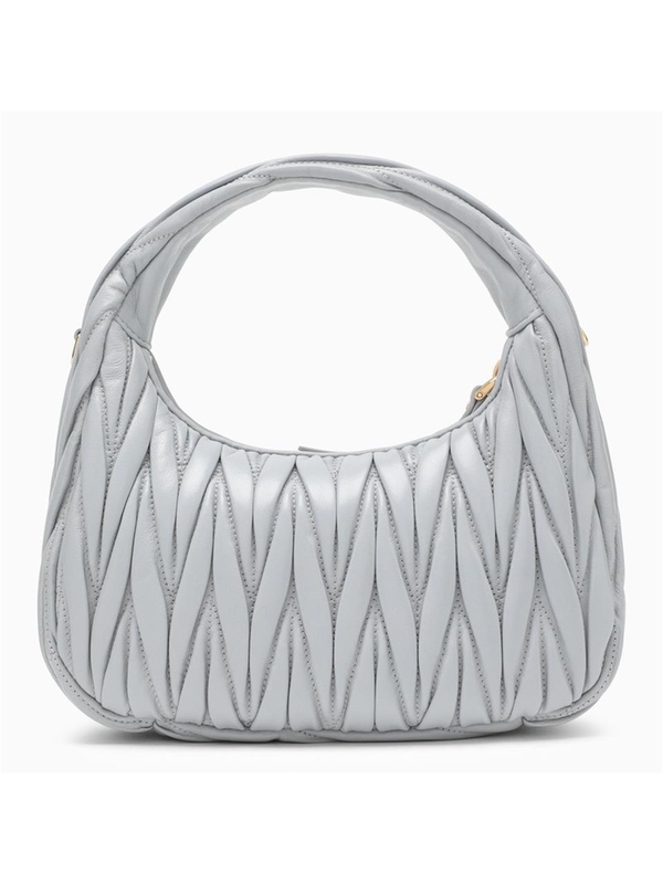 Miu Miu | 미우미우 Miu Miu Small Miu Wander cornflower-coloured matelasse bag 5BC125OOYN88 미우미우 Miu Miu Small Miu Wander... 