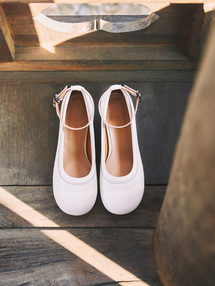 Eloel ornament flatshoes_white