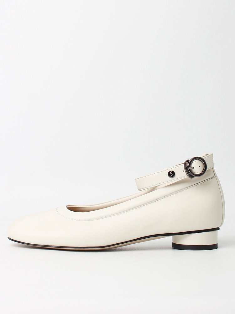 Eloel ornament flatshoes_white