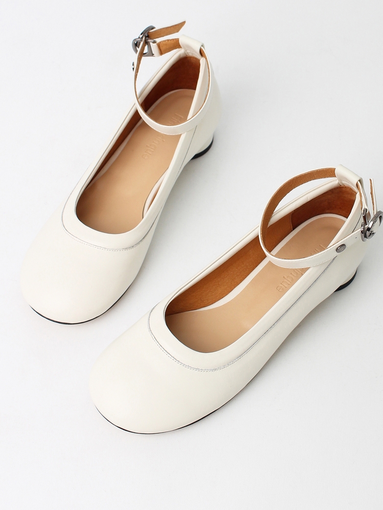 Eloel ornament flatshoes_white