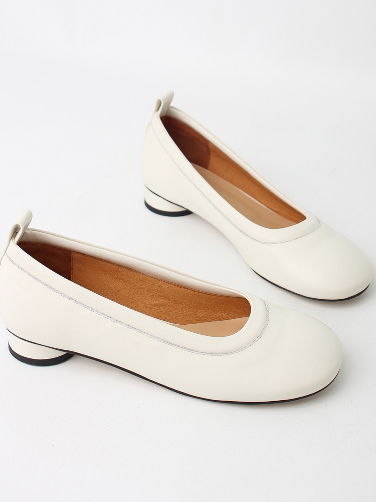 Eloel ornament flatshoes_white