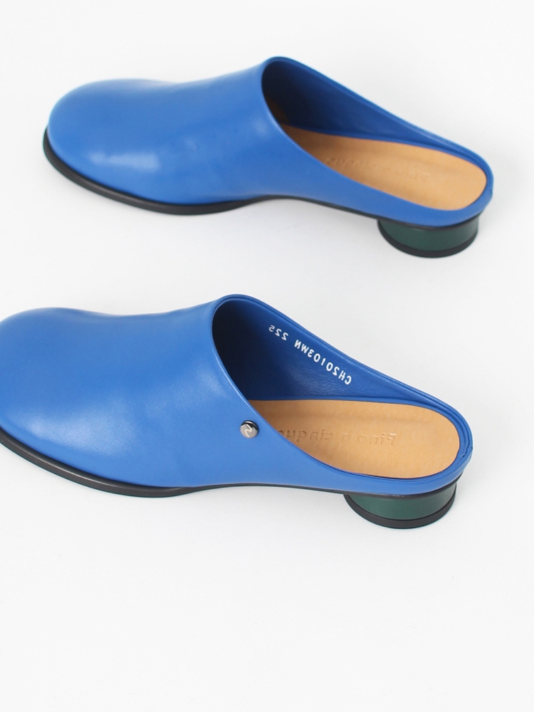 Kkulao round low mules_blue