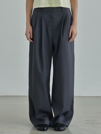 mono Basic wide pants-gray